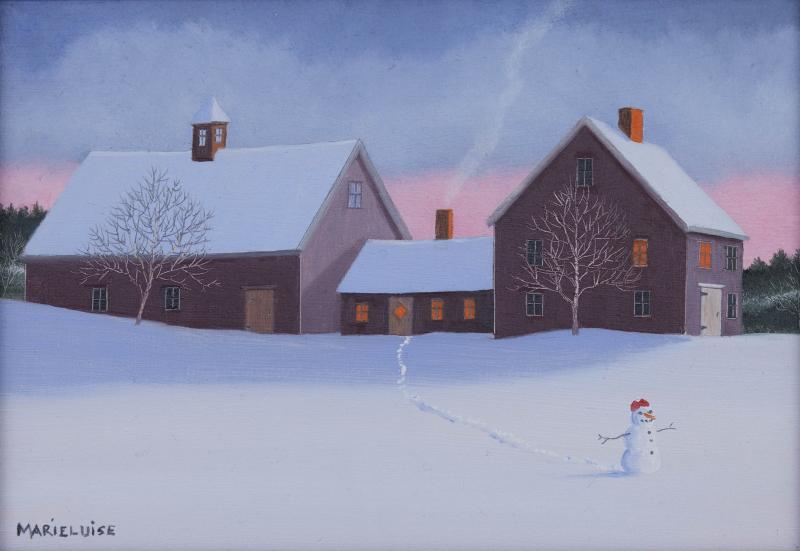 Welcoming Winter, oil on panel, 5 x 7 inches, $1,200 