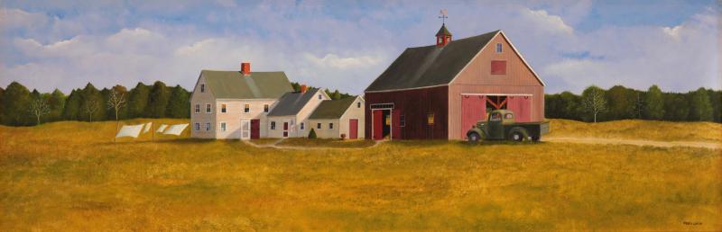 Clean Sheets, Smelling Like the Wind, oil on panel, 12 x 36 inches   SOLD 