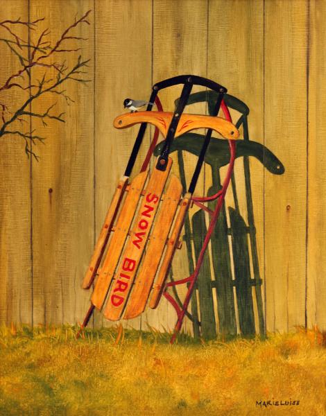 Hoping for Snow, oil on panel, 10 x 8 inches   SOLD 