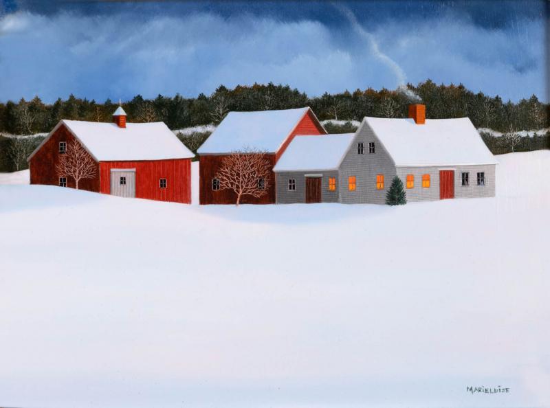 The Coming Snowfall, oil on panel, 9 x 12 inches, $2,500 