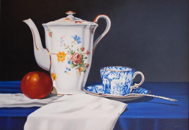 Teatime, oil on canvas, 10 x 14 inches   SOLD 