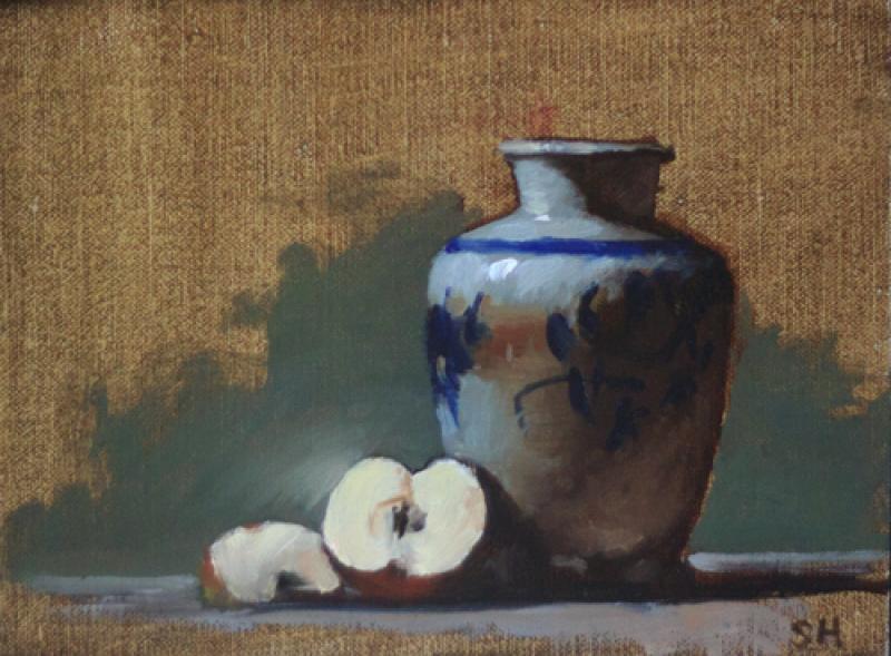 Study with a Pot, oil on panel, 6 x 8 inches   SOLD 