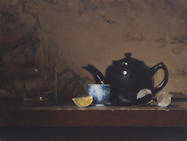 The Black Teapot, oil on panel, 9 x 12 inches, $1,200 