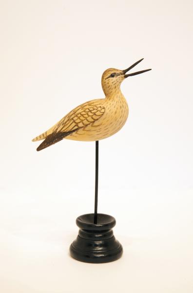 Folk Yellowlegs Shorebird, carved tupelo with oils,    SOLD 