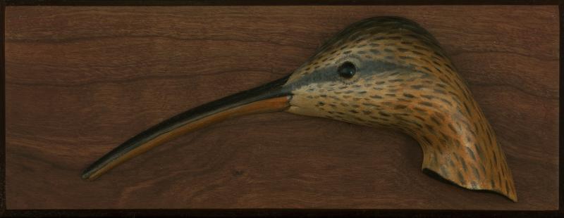 Eskimo Curlew, Folk Art, carved tupelo with oils,    SOLD 