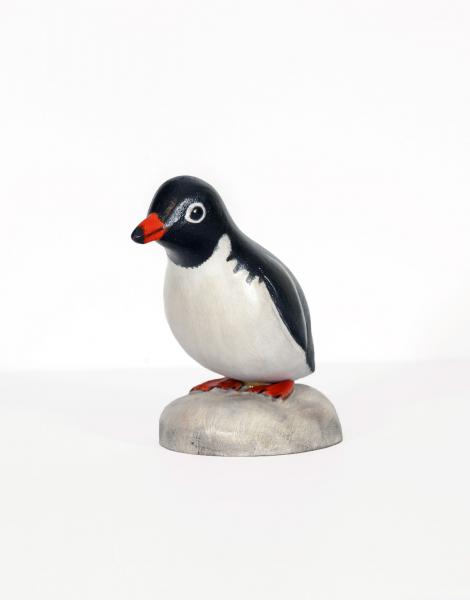 Mini Penguin, Folk Art, carved tupelo with oils, 2.75h x 2w x 2d inches, $175 