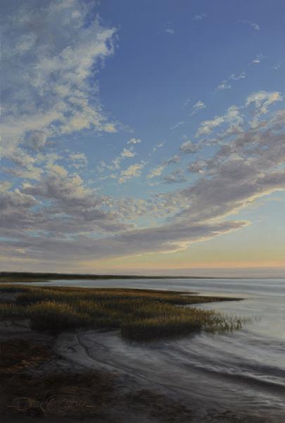 Bay Grasses at Sunset, oil on panel, 12 x 8 inches   SOLD 