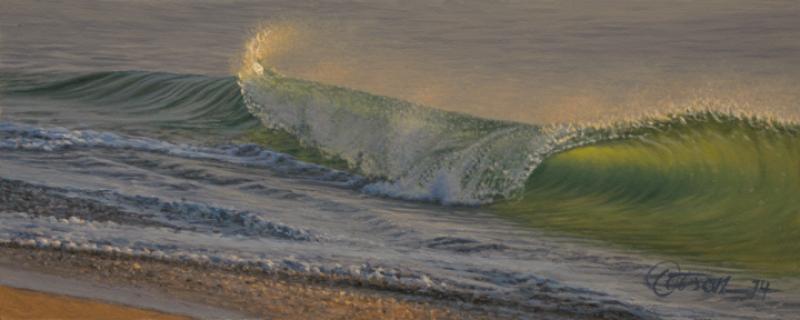 Catching Light, oil on panel, 3 x 7.5 inches   SOLD 