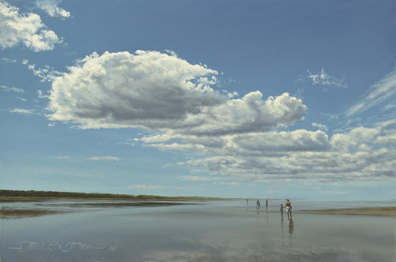 Low Tide and Big Sky (Study), oil on panel, 8 x 12 inches   SOLD 