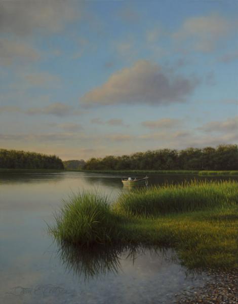 Morning on Salt Pond, oil on panel, 14 x 11 inches   SOLD 