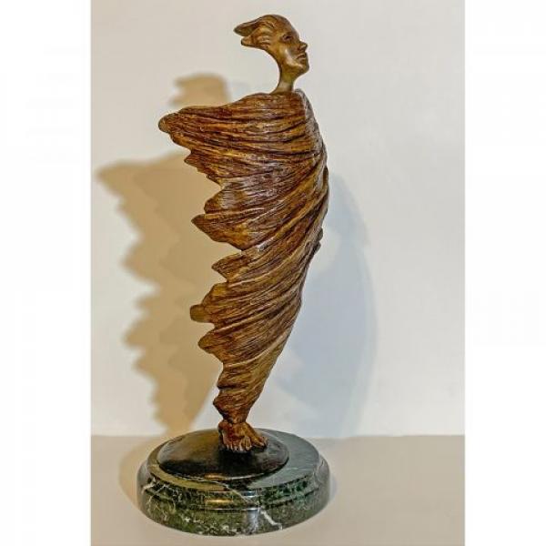 Aflame, bronze, 10 x 4 x 4 inches, $800 