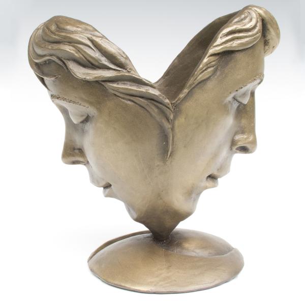 Love in Bloom, faux bronze resin , 7 x 7 x 5 inches, $300 