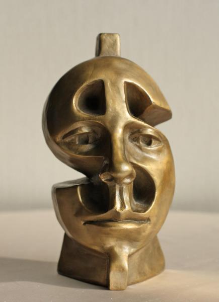 Money, bronze, 6.5 x 4 x 3.5 inches, $1,400 