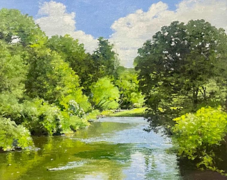 Banks of the Casselman, oil on canvas, 16 x 20 inches, $2,200 