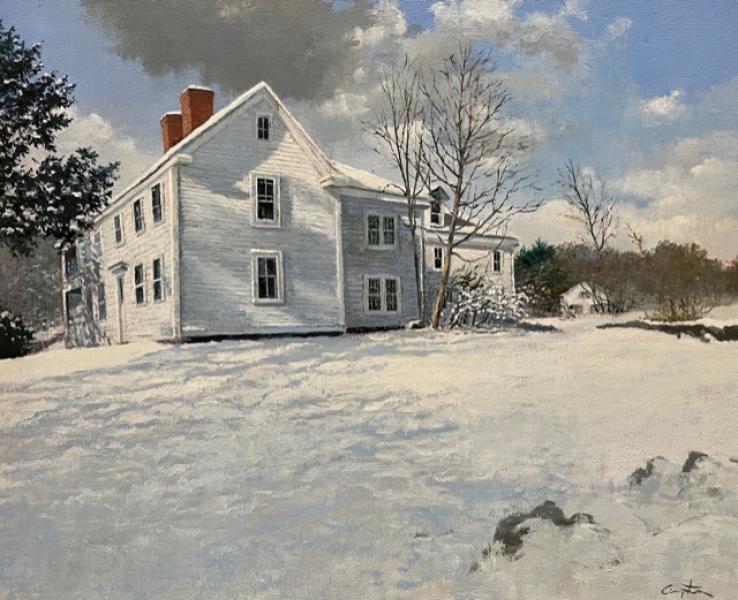 First Snowfall, Clearing Skies, oil on canvas, 20 x 24 inches, $3,200 