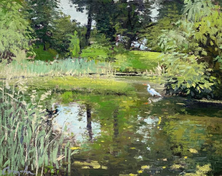 The Pond, oil on canvas, 11 x 14 inches, $1,800 