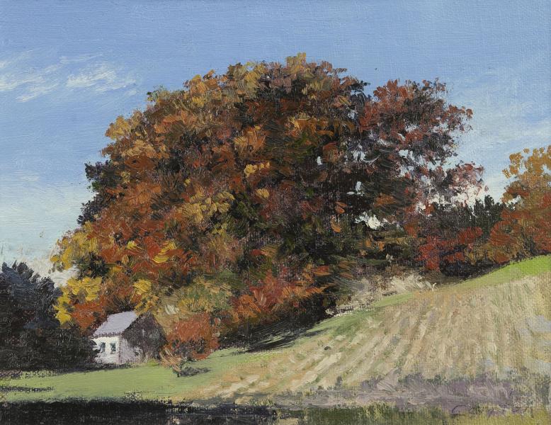 Winter thru Autumn, oil on panel, 6 x 8 inches   SOLD 