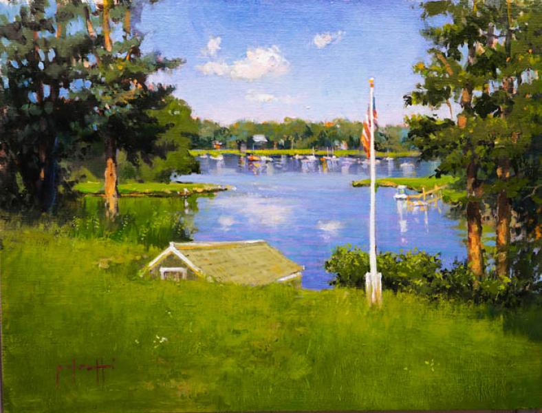 Days End, oil on panel, 12 x 16 inches, $1,800