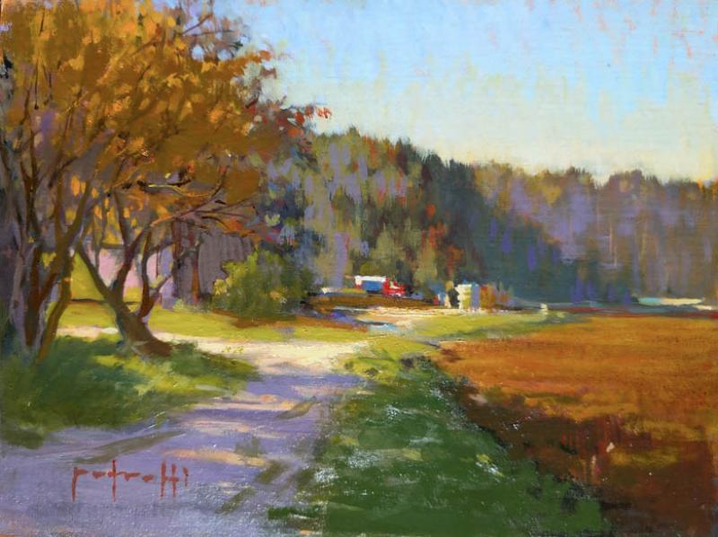 Harwich Cranberries, oil on board, 9 x 12 inches, $1,500