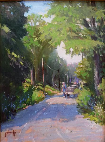 Morning Walk, oil on panel, 12 x 9 inches, $1,800 