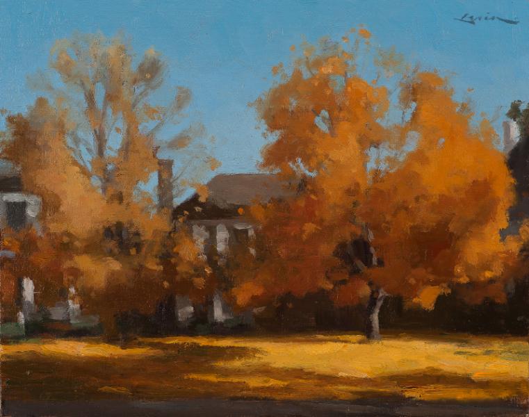 October, oil on linen, 8 x 10 inches, $2,600 