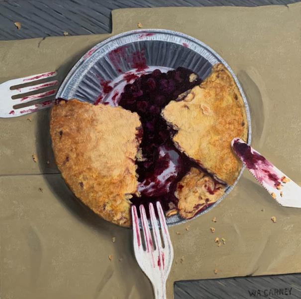 Blueberry Bounty, oil on linen panel, 12 x 12 inches, $1,700 