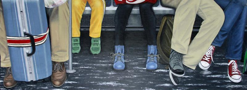 The Red Line, oil on linen panel, 18 x 48 inches   SOLD 
