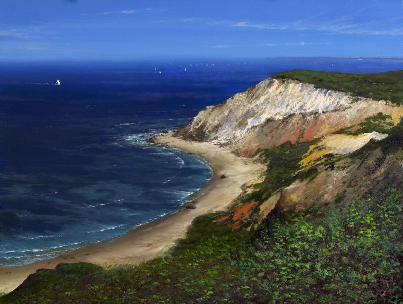 Gay Head Cliffs, oil on board, 14 x 11 inches, $3,500 