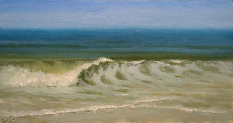 Ocean Wave, oil on linen, 9 x 17 inches   SOLD 