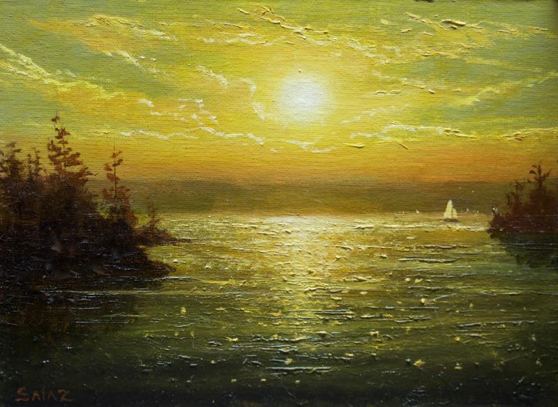 Cape Sunset, oil on panel, 6 x 8 inches   SOLD 