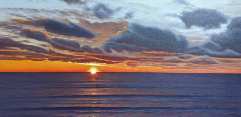 Goodnight Kiss, oil on linen, 24 x 48 inches, $5,800 