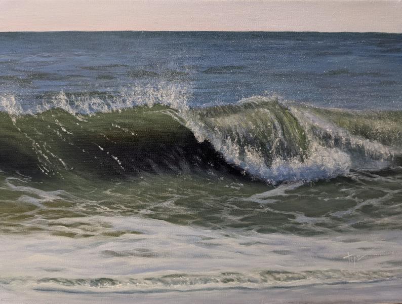 Shades of Green, oil on linen, 9 x 12 inches   SOLD 