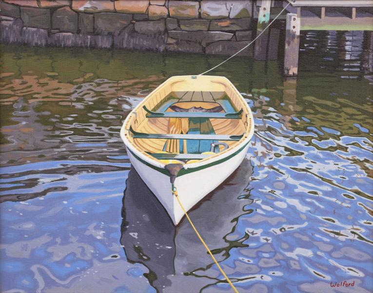 Lonely Skiff, oil on canvas, 16 x 20 inches   SOLD 