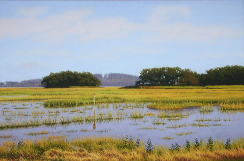 Salt Marsh Tranquility, oil on canvas, 20 x 30 inches, $5,400 