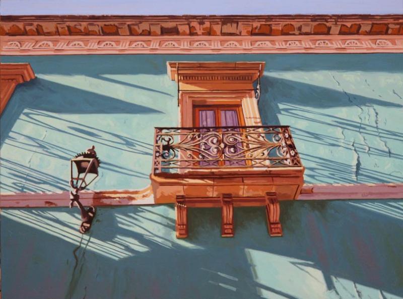 Spanish Balcony, oil on canvas, 12 x 16 inches, $2,100 