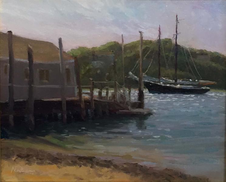 Double Masted Schooner, oil on mounted linen, 10 x 12 inches   SOLD 