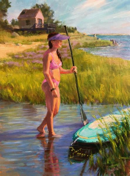 Paddle, oil on linen, 24 x 18 inches, $3,800 