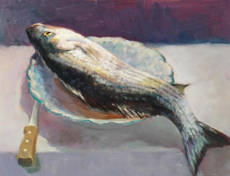 Striper, oil on mounted canvas, 16 x 20 inches, $3,000 