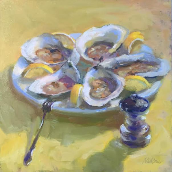 Oyster Appeal, oil on mounted canvas, 12 x 12 inches   SOLD 