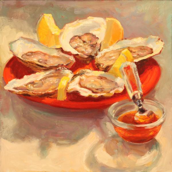  Oyster Ap, oil on wood panel , 12 x 12 inches   SOLD 