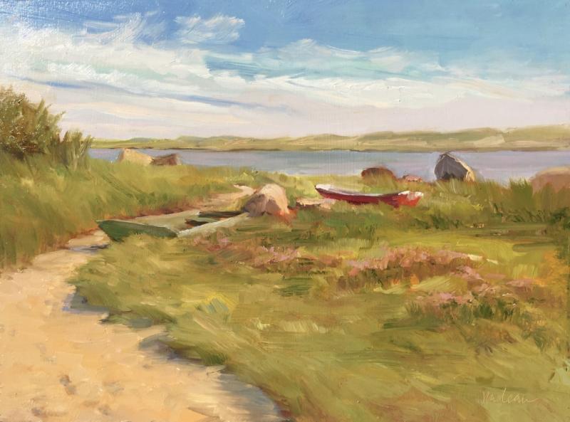 Walk to Weeset Point, oil on panel, 9 x 12  inches, $1,200 