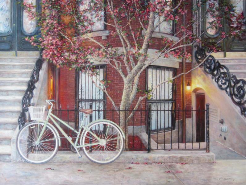 A Spring Spin (South End), oil on panel , 18 x 24 inches , $5,600 