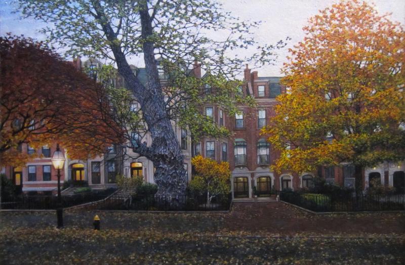 Autumn Color, Marlborough Street, oil on canvas, 20 x 30 inches   SOLD 