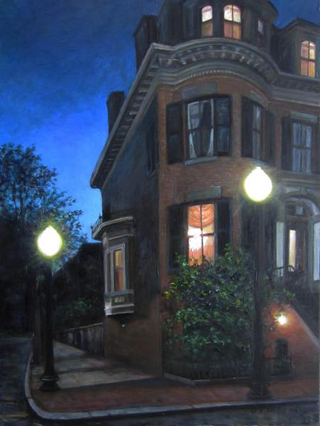 Edge of the Night, oil on panel , 9 x 12 inches, $2,400 