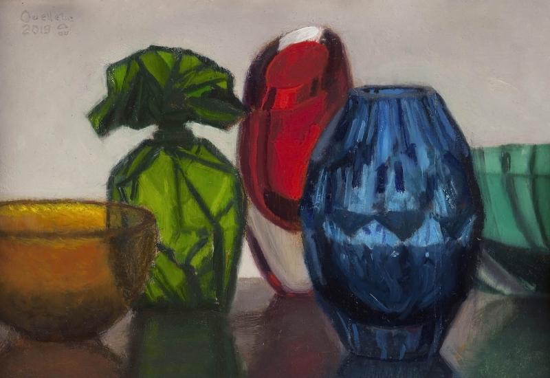 Glass Vases I, oil on panel, 5 x 7 inches, $1,250 