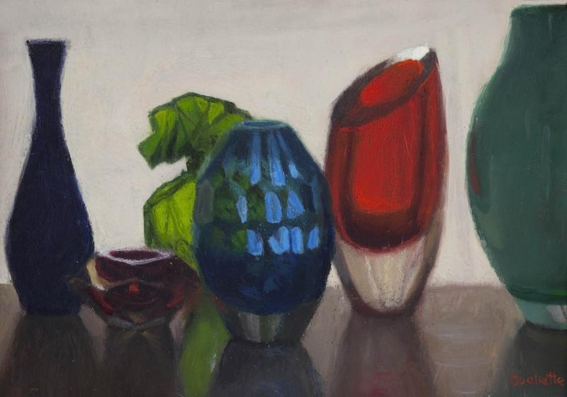 Glass Vases II, oil on panel, 5 x 7 inches, $1,250 