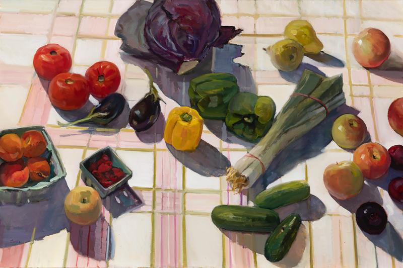 Farm to Table, oil on canvas, 24 x 36 inches, $4,800 
