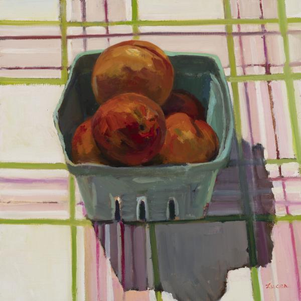 Just Ripe, oil on canvas panel, 12 x 12 inches, $1,800 