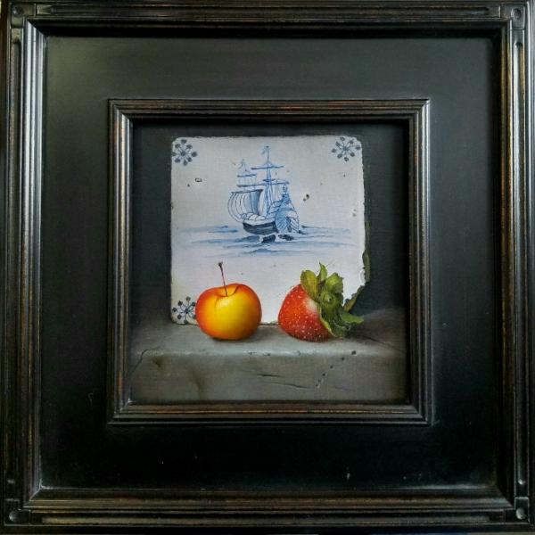  Voyage of the Lady and the Strawberry, oil on panel, 8 x 8 inches   SOLD 