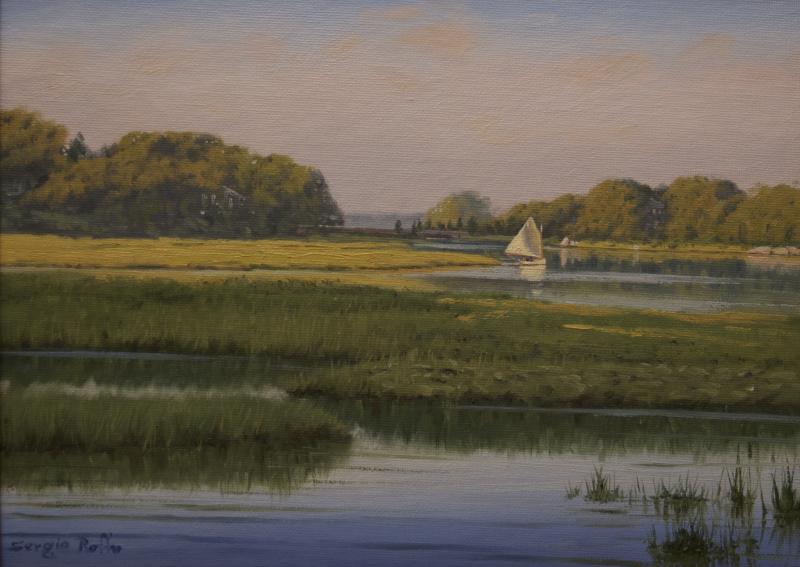 Light Across the Marsh, oil on canvas board, 9 x 12 inches   SOLD 